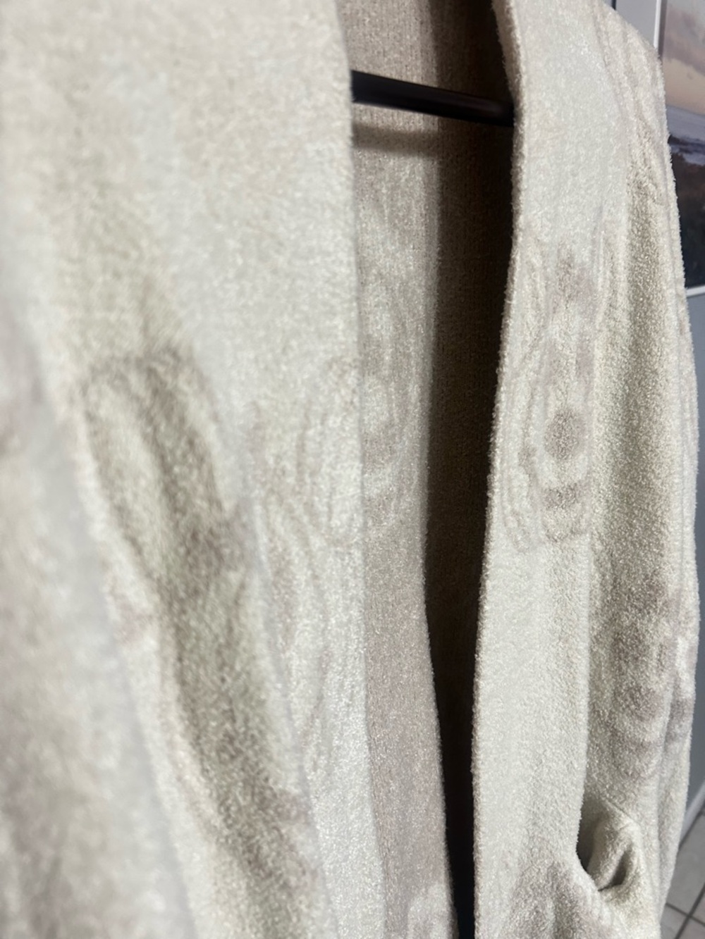 Magic Soft Cream Open-Front Plush Cardigan